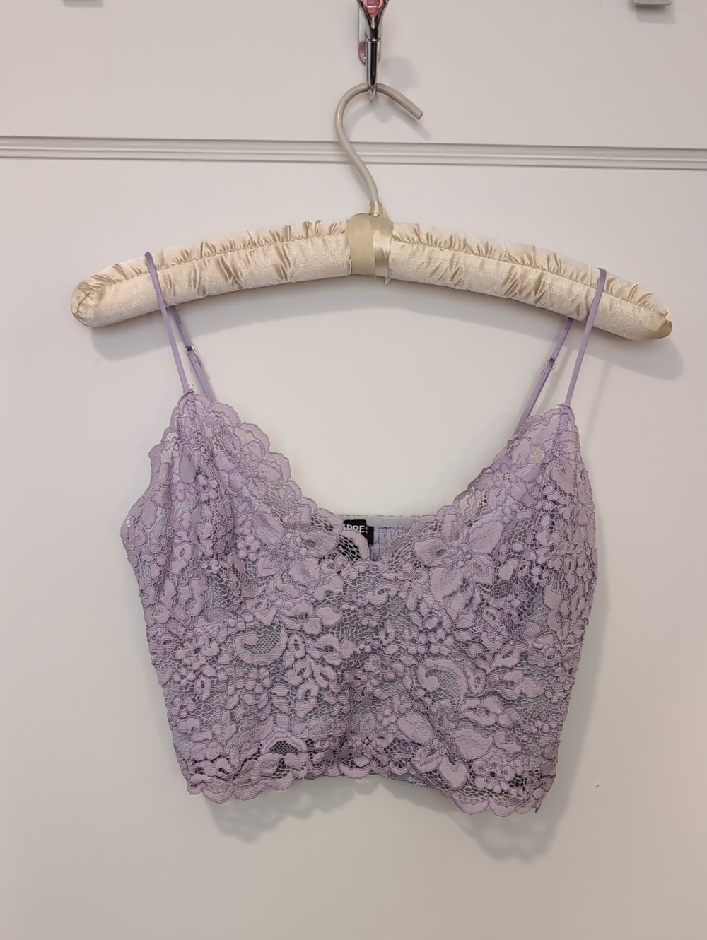Express Lilac Lace Bralette with Adjustable Straps
